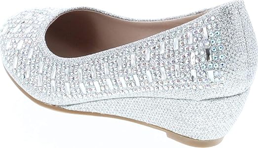 Amazon.com: Link Fisher-3K Girl's Slip On Rhinestone Wrapped